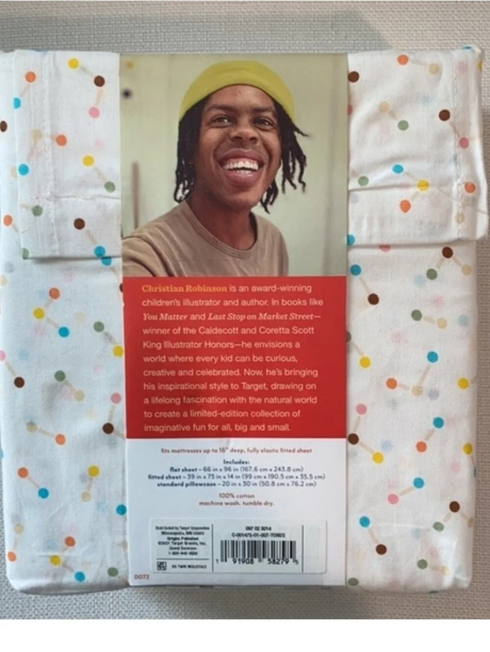 Target Christian Robinson Pillowfort Full Cotton Sheet Set Kid Teen Molecule New